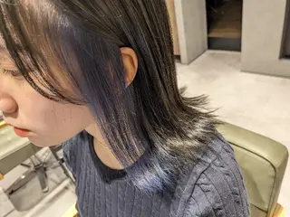 ミディアム ヘアアレンジ カラー 小國 綾かのヘアスタイル