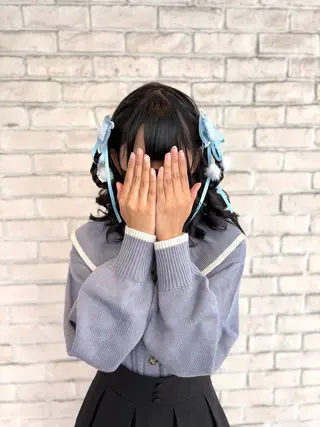 ミディアム ヘアアレンジ 韓国レイヤー 暖色カラー/さくらのヘアスタイル