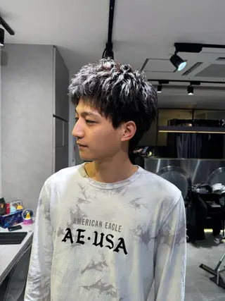 ショート メンズ Qin所属・メンズアメカジ、 グランジKazukiのヘアスタイル