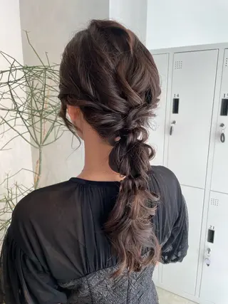 ヘアアレンジ 透明感カラー✨艶髪 制作🌱山根あゆみのヘアスタイル