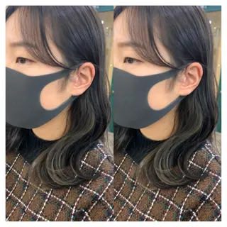 ミディアム カラー 村山 茉衣のヘアスタイル