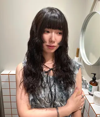 ロング パーマ hibiki/セット /透明感カラーのヘアスタイル