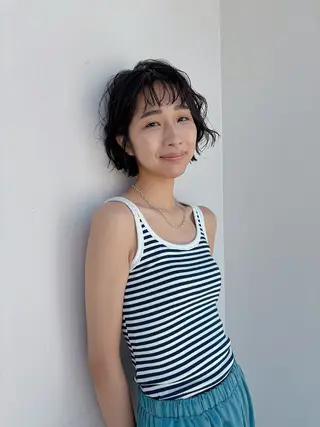 パーマ ボブ/ミディアム 親しみやすさ/さくらのヘアスタイル