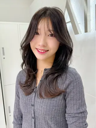 セミロング パーマ 神野 雅樹のヘアスタイル