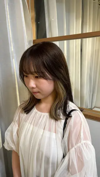 ミディアム カラー MASHU Grandvase所属・めい/透明感カラー /似合わせカットのヘアスタイル