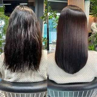 ロング レスピア銀座中央通り店所属・酸性ストレート/ 透明感カラー/中村利のヘアスタイル