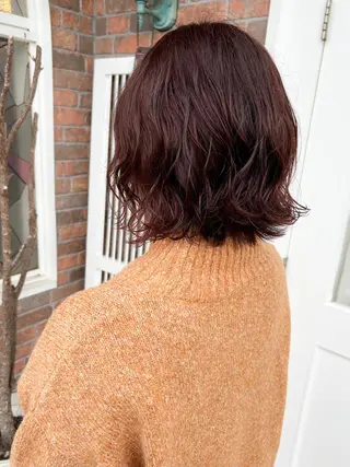 ミディアム パーマ YURAGI🤍 SAEのヘアスタイル