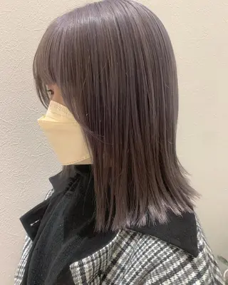 ミディアム カラー hub hair レイヤー/透明感のヘアスタイル