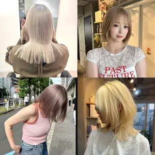 ロング 心斎橋ヘアカラー ブリーチmarinaのヘアスタイル