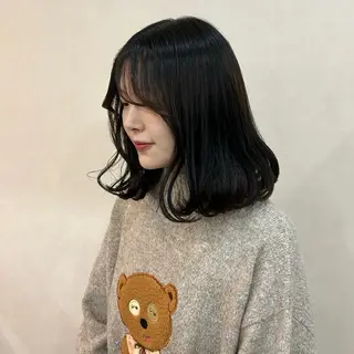 ミディアム MIDORI🎀 透明感/ベージュのヘアスタイル