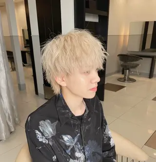 カラー メンズ 長尾 康生のヘアスタイル