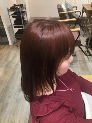 ミディアム ブリーチ/髪質改善/ レイヤー/YUTO‎のヘアスタイル