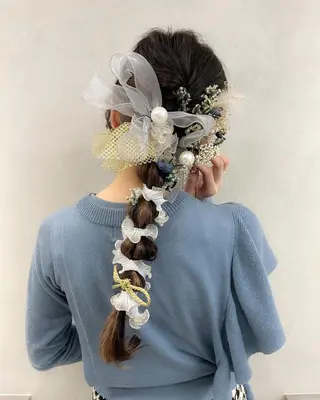 ロング 卒業式ヘアセット🎀 ヘアアレンジのヘアスタイル