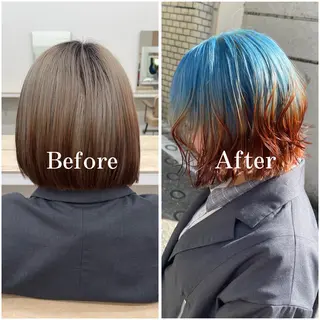 ショート カラー ムラ修正/ ハイトーン💖Riaのヘアスタイル
