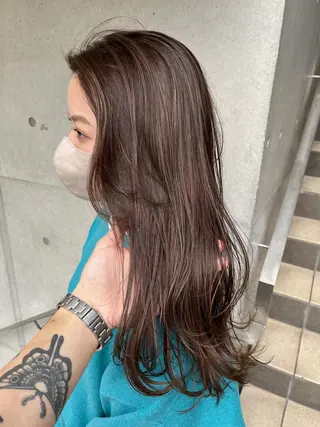 ロング カラー くせ毛カットとパーマ /美容室難民の方是非のヘアスタイル