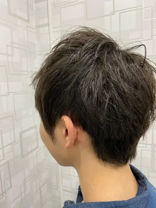 ショート メンズ カットパーマ✂️ 小坂田玲亜のヘアスタイル