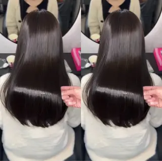 ロング カラー ヘアアレンジ 新宿 /髪質改善/ 縮毛矯正/ヒュウガのヘアスタイル