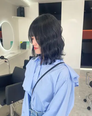 ミディアム 福田 奈那のヘアスタイル