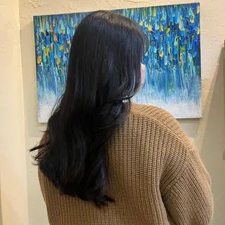 ロング 伯部 真子のヘアスタイル