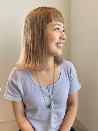 ミディアム カラー 板谷みさき /艶ボブ/藤沢美容室のヘアスタイル