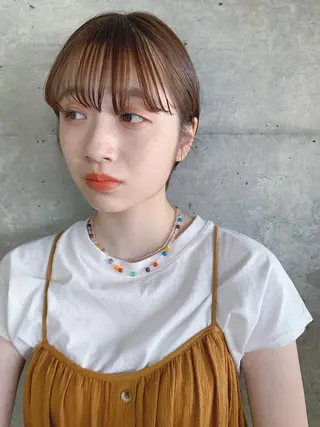 ショート カラー ボブパーマコテ巻き風 パーマNo1深江秀平のヘアスタイル