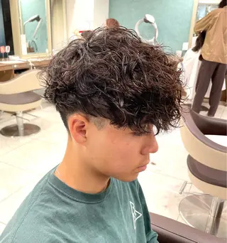 ショート パーマ メンズ 【メンズ特化】 池田大成✂︎のヘアスタイル