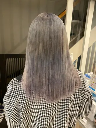 セミロング カラー 🌈評価No.1🌈 艶髪カラー❌エクステのヘアスタイル