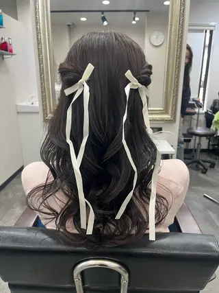 ロング ヘアアレンジ 籾木 美優のヘアスタイル