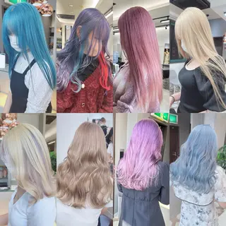 ミディアム カラー ケアブリーチ/エフェ クトブリーチ/天神のヘアスタイル