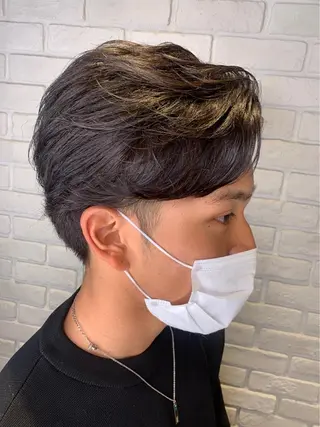 カラー メンズ 髪質改善/縮毛矯正 艶カラー/珠聡のヘアスタイル