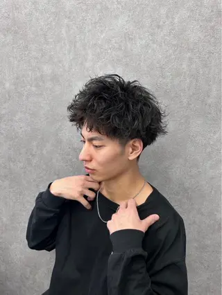 ショート カラー パーマ メンズ メンズ特化 👑YUTAのヘアスタイル