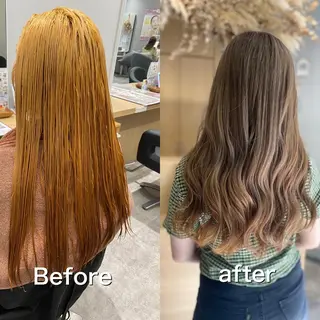 セミロング カラー salowin梅田茶屋町suite所属・ハイトーンヘア/ 島崎　タクミのヘアスタイル