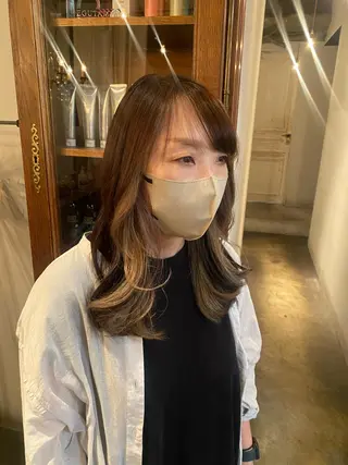 ロング カラー レイヤーカット/ ダブルカラーサクライのヘアスタイル