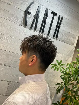 パーマ メンズ 池田 英俊のヘアスタイル
