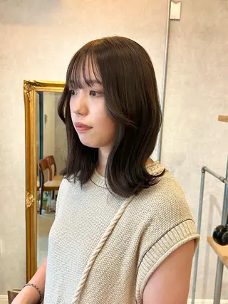 ミディアム カラー Asobi所属・透明感♡くすみカラー 🍏Haruka🍏のヘアスタイル