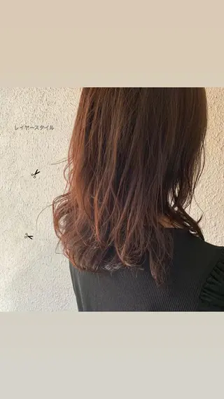 セミロング chouette/ 根本優希のヘアスタイル