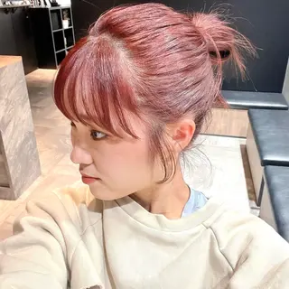 ミディアム カラー 暖色/艶髪/ボブ/ ショート/Ayaのヘアスタイル