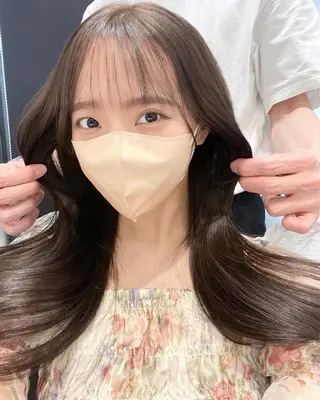 ロング 韓国レイヤーカット 髪質改善▫️水野有真のヘアスタイル