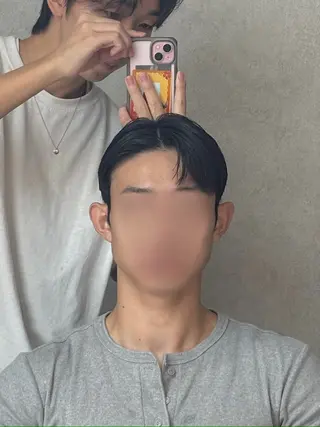 ショート パーマ メンズ 韓国メンズヘア/ ダウンパーマ/歩夢のヘアスタイル