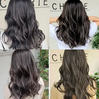 カラー ロング cherie所属・バレイヤージュ/ ハイライト/大内格のヘアスタイル