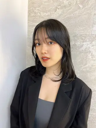 ミディアム カラー 池袋/似合わせ/縮毛 髪質改善【ugen】のヘアスタイル