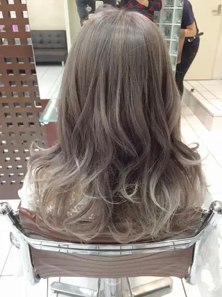 ミディアム カラー モテ髪透明感❤️ デイズヘアカラーのヘアスタイル