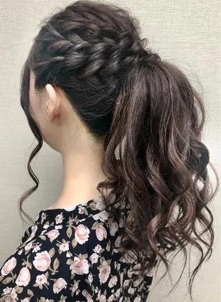 ロング ヘアアレンジ 最高級シールエクステ 💜Fave/あかねのヘアスタイル