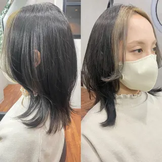 セミロング _White所属・ＳＨＩ ＺＵのヘアスタイル