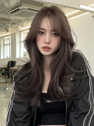 セミロング 青木 りおのヘアスタイル