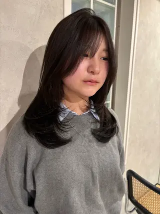 カラー 透明感カラー/海外風 レイヤー/mao🗽のヘアスタイル