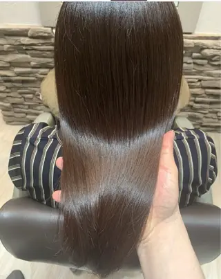 ロング カラー フェザーパーマ/ ダブルカラー/藤田のヘアスタイル