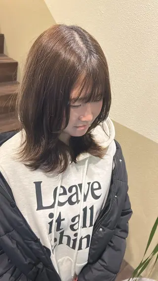 ミディアム レイヤー/髪質改善/ ボブ/井上　陽のヘアスタイル