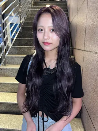 ロング カラー 赤み消しカラー / ヨシダトモキのヘアスタイル