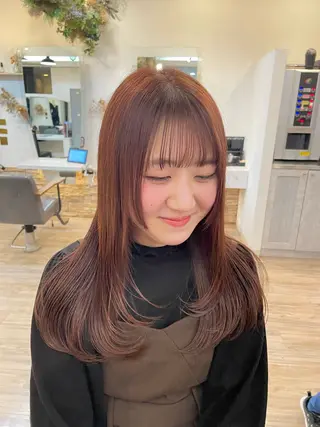ロング カラー VISAGE ba.sk 金子詩帆のヘアスタイル